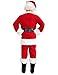 WHOBUY Men's Deluxe Santa Suit 11pc. Christmas Adult Professional Santa Claus Outfit Xmas XL