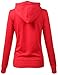 Luna Flower Women's Slim Pullover Fleece Interior Kangaroo Pocket Hoodie Tops