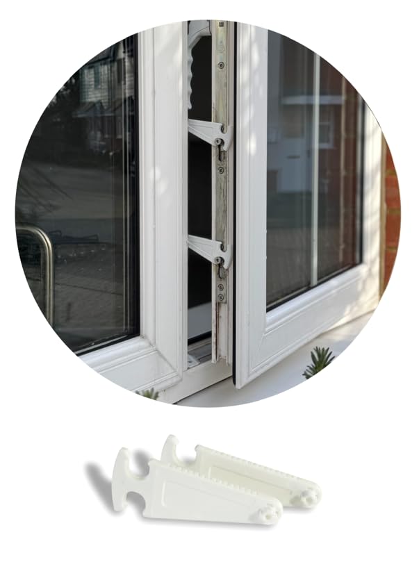 Window Restrictor SMALL 40mm for UPVC Frames for Cats and Pets pack of two. Cat Guard.