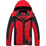 TACVASEN Mountain Jacket Mens Waterproof Outdoor Jacket Mesh Lining Hiking Travel Camping Sports Jac...