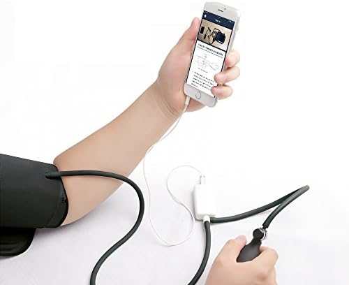 Blood Pressure Monitor Smart Sphygmomanometer Compact and Portable Digital Upper Arm Cuff-Compatible for Apple & Android Devices(Black)