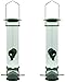 Sorbus Bird Feeder – Classic Tube Hanging Feeders for Finches Bird Seed and More, Weatherproof, Premium Hard Plastic with Metal Hanger, Great for Attracting Birds Outdoors, Backyard, Garden (2 Pack)