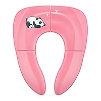 Jerrybox Potty Seat Foldable Travel Toilet Training Seat for Babies, Toddlers Potty Seat with Carrying Bag (Pink)