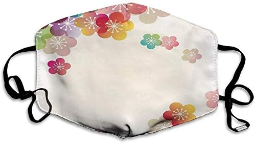 Anti Pollution Anti-Dust Mouth Mask Adjustable Earloop Face Mask,Abstract Cartoon Like Contemporary Japanese Asian Art F