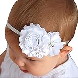 Miugle Baby Girl Baptism Headbands Baby Christening Hair Bows