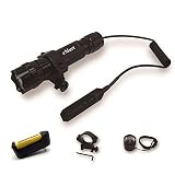 eMart WF-501B XM-L T6 1000 Lumens Riding Bicycle Bike Hunting LED Flashlight Torch Tactical Flash Lights Lamp + Gun Mount + Remote Pressure Switch + 1 x 18650 Battery + Charger (White Light)