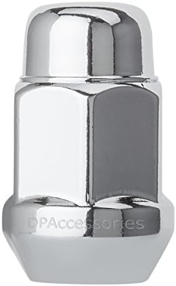 DPAccessories One (1) Chrome 7/16-20 Closed End Bulge Acorn Lug Nut - Cone Seat - 3/4" Hex D3111-HT-2305