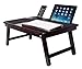Sofia + Sam Multi Tasking Laptop Bed Tray | Supports Laptops Up to 18 Inches | Walnut (Left Handed Tray)