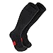 Wanderlust Everyday Use Graduated Compression Socks - Support Stockings for Men & Women - Black/Red Medium