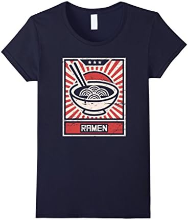 Womens Propaganda Poster | Ramen T-Shirt Medium Navy