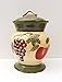Tuscany Garden Colorful Hand Painted Mixed Fruit, Cookie Jar 12-1/5