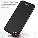 iPhone 7 Case, COOLQO Ultra-Thin Full Body Coverage Hard Plastic Matte Finish [Tempered Glass Screen Protector] 360 All Round Shockproof Hybrid Cover Skin for Apple iPhone 7 4.7 Inch (Black)