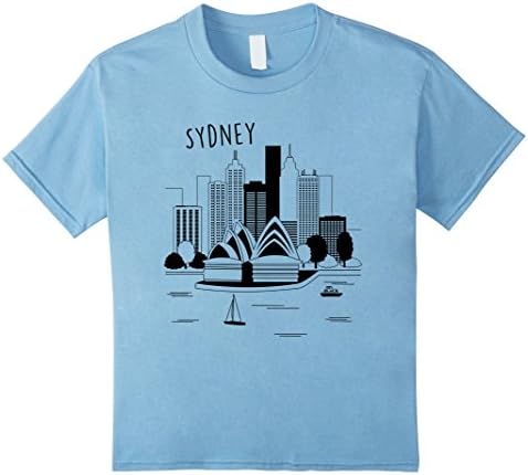 Kids Sydney Skyline T-Shirts for Men, Women, Youth 12 Baby Blue