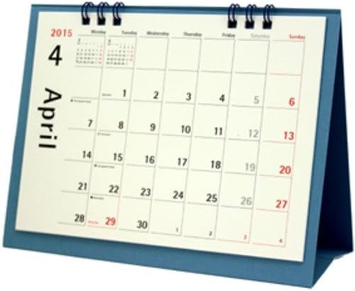 Amazon 15年版4月始まり 卓上 オーブ 月曜始まり 卓上カレンダー Cks 600 ブルー カレンダー 文房具 オフィス用品