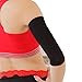2 Pair Slimming Compression Arm Sleeve Shaper Support Wrap Calories Off/Massage Lose Fat Shaperwear(Black&Nude)