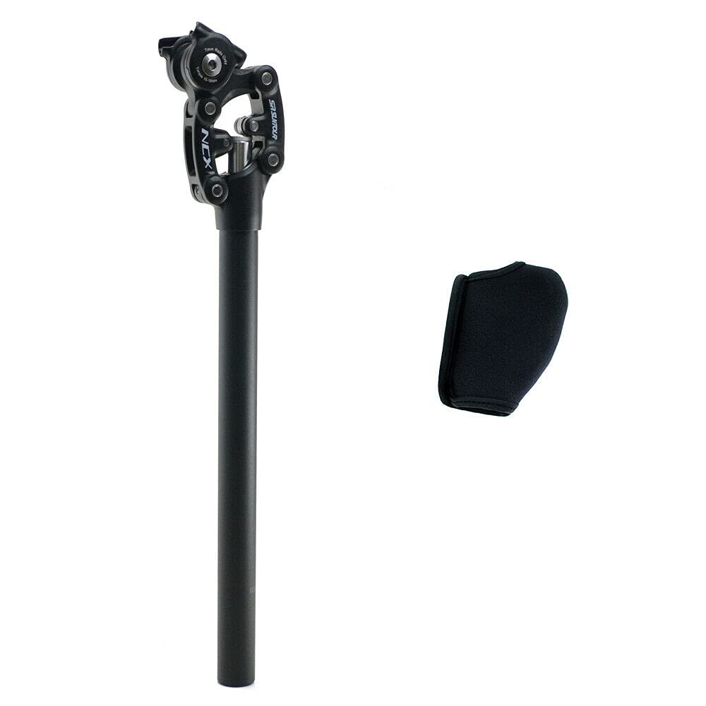 SR SUNTOUR SP12 NCX Suspension Seat Post with Protective Cover 27.2X400mm,Black, VK1918