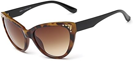 Tortoise Framed Cat-eye Sunglasses with Tawny Lens &amp; Shiny Black Arms 51MM