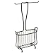 iDesign Axis Free Standing Toilet Paper Holder and Newspaper and Magazine Rack for Bathroom - Bronze