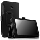 Infiland Folio Leather Case Fit Stand Cover For ASUS MeMO Pad 7 ME170CX 7-Inch Tablet / ASUS MeMO Pad 7 ME70CX 7-Inch / ASUS MeMO Pad 7 ME170C 7-Inch / ASUS Fonepad 7 FE170CG Tablet, Black