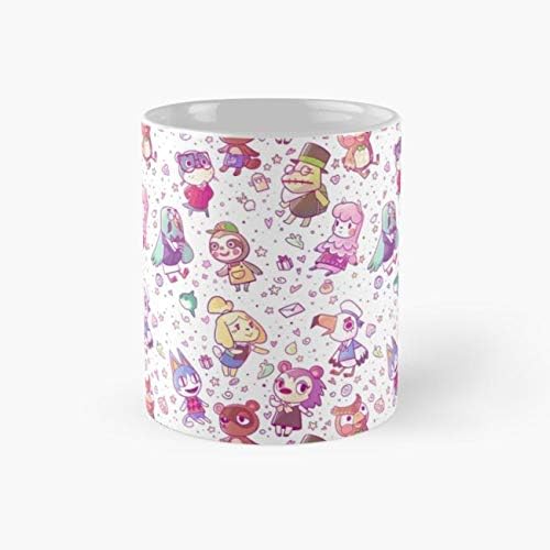 gocontigo - Animal Crossing Pattern Mug 11 Oz White Ceramic