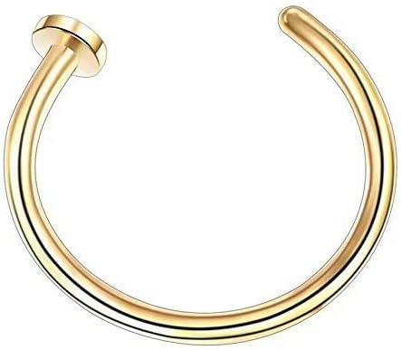 10pcs Surgical Steel Rhinestone Flower Nose Ring Hoop Women's Body Piercing Jewelry