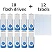 Enfain 10-Pack 2GB USB 2.0 Blue Thumb Drives for Storing and Transferring Small Digital Files