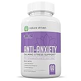 Anti Anxiety Supplements - Stress Support for Anxiety Relief - Increase Serotonin Without Feeling Tired - Improves Mental Clarity, Focus, Memory - 60 Capsules