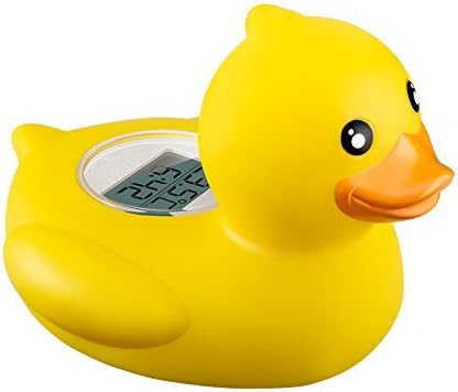 Newoink Baby Bath Thermometer Infant Floating Toy Room and Bathtub Thermometers Digital Temp Tester Clock Timer BPA Free Baby Infant Bath Toys (Duck)
