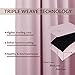 NICETOWN Room Darkening Curtains for Girls Room - Nursery Essential Thermal Insulated Solid Rod Pocket Top Drapes (Lavender Pink=Baby Pink, 1 Pair, 42 x 63 Inch)