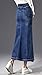 chouyatou Women's Casual Stretch High Waisted Front Button Long Denim Mermaid Skirt (Medium, Blue)