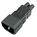 ACA1016 IEC C5 Laptop Connector to IEC C14 3 Prong Plug Adapter with UL Certification. Allows You to Convert Your Laptop to The Standard IEC 3 Prong Cord.