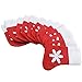 OULII Christmas Sock Gift Bags Snowflake Tableware Holders Candy Pouch Pack 12pcs