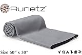 Runetz - Microfiber Towels XL - Super Absorbent & Quick Drying (Sport, Gym, Camp, Car Care, Travel) - Extra Large - Gray