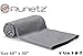 Runetz - MICROFIBER TOWELS Extra Large - Super Absorbent & Quick Drying (Sport, Gym, Camp, Car Care, Travel) - XL - GRAY