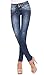 Laty Rose Women Skinny Ripped Distressed Destroyed Jeans Butt Lifter Mid Rise Wide Waistband Denim Pants Pantalones Colombianos Levanta Cola Blue 7