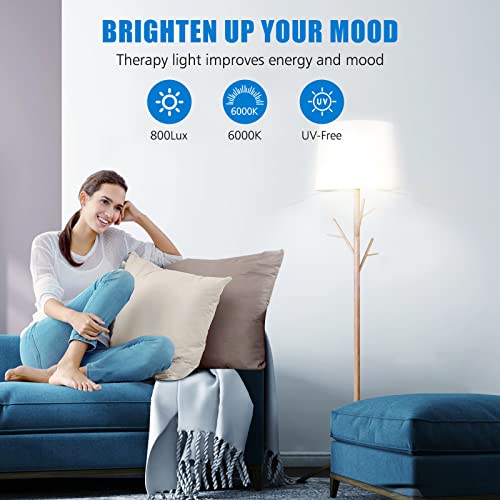 Neporal Full Spectrum Light Bulb 3 Brightness Cool White Happy Light