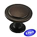 5 Pack - Cosmas 5560ORB Oil Rubbed Bronze Cabinet Hardware Round Knob - 1-1/4