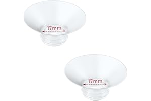 IVARONAL Flange Insert 2PCS 17mm Compatible with Momcozy M9/M6/M5/S12 Pro/V1 Pro/V2 pro, Spectra/Medela/Elvie/NCVI/TSRETE/eufy/Lansinoh/Paruu/MomMed Breast Pump 24mm Shields/Flanges (2pcs-17mm)
