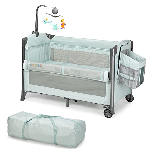 JOYMOR 3 in 1 Bedside Sleeper Baby Portable Bed Side Crib for