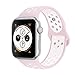 AdMaster Compatible with Apple Watch Band 42mm 44mm,Soft Silicone Replacement Wristband Compatible with iWatch Series 1/2/3/4 - S/M WhiteBlack/MidnightBlue VintageRose/BarelyRose PearlPink