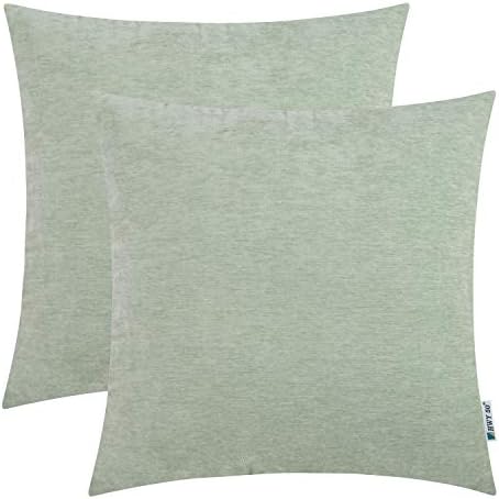HWY 50 Aqua Decorative Throw Pillows Covers Set for Couch Sofa Living Room Bed 18 x 18 inch, Soft Comfortable Cashmere, Solid Decor Square Throw Pillow Case Cushion Cover, Pack of 2