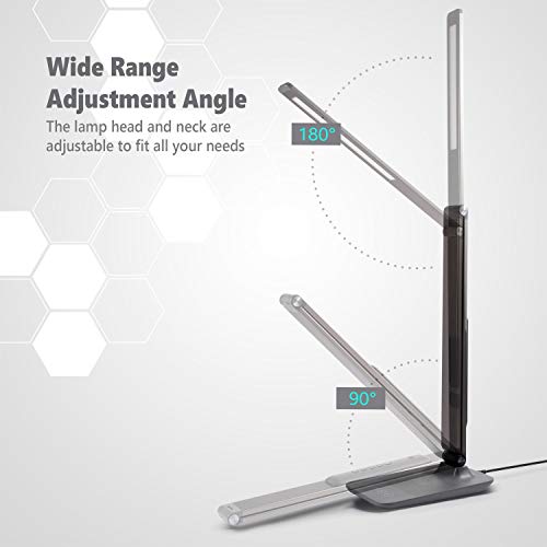 image for INNOKA LED Desk Lamp with 10W Qi-Enabled Wireless Fast Charger LCD Cal