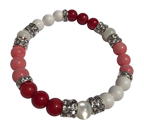 Love: energy beaded stretch bracelet ( 7 inch size)