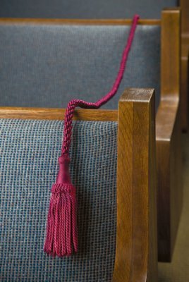 Weighted Pew Rope Burgandy 8 Foot