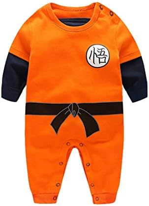 hannah fit Dragon Ball Z Cosplay Infant and Toddler Bodysuit Footies, Goku Modeling