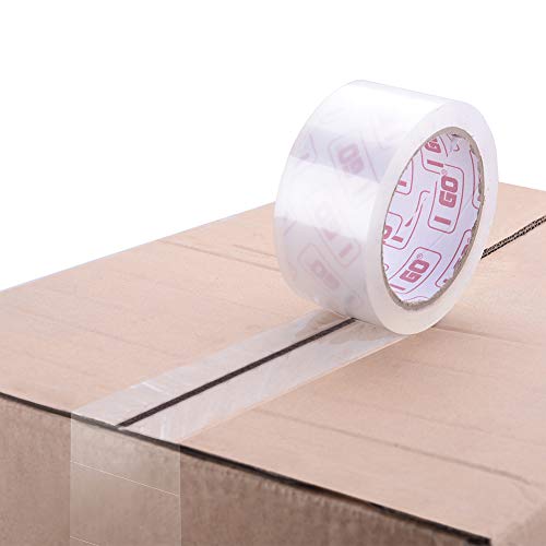 I GO 18 Pack Packaging Tape, Clear Packing Tape Refill Rolls for