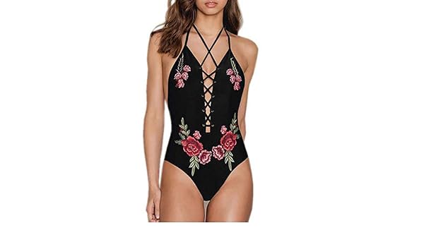 Appliances Hurrybuy Women Retro One Piece Backless Bather Swimsuit High Waisted Pin Up Swimwear