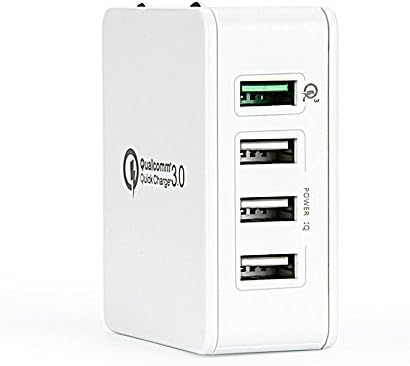 Wall Charger USB Charger Station 35W 4-Port Charger Wall Plug Charger Travel Adapter with Foldable Plug for iPhone, iPadi, Galaxy S7 / S6 / Edge / Plus, Note 5 / 4, LG, Nexus and More