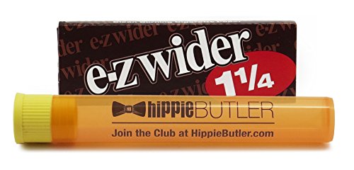 E-Z Wider 1 1/4 Rolling Papers (1 Pack) with Hippie Butler Doob Tube