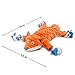 Petfactors Plush Dog Toy, Fox Pattern Stuffingless Dog Rope Toy with 2 Squeakers for Small Medium Dog Pets